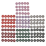 Maxbell 20 Pieces Color Wood Loop Beads DIY Earring Dangle Findings Pink