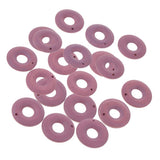 Maxbell 20 Pieces Color Wood Loop Beads DIY Earring Dangle Findings Pink