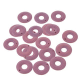Maxbell 20 Pieces Color Wood Loop Beads DIY Earring Dangle Findings Pink