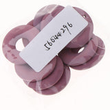 Maxbell 20 Pieces Color Wood Loop Beads DIY Earring Dangle Findings Pink
