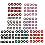 Maxbell 20 Pieces Color Wood Loop Beads DIY Earring Dangle Findings Pink