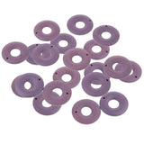 Maxbell 20 Pieces Color Wood Loop Beads DIY Earring Dangle Findings Light Purple