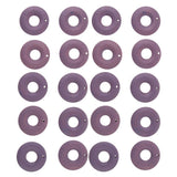 Maxbell 20 Pieces Color Wood Loop Beads DIY Earring Dangle Findings Light Purple