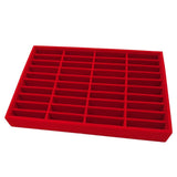 Max Men Women Bangle Bracelet Trays 40 Slot Compartment Box Showcase Red