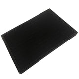 Max Velvet Ring Trays Pads for Jewelry Showcase Home Counter Organization Black