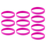 Max 10 Pieces/Pack Blank Silicone Wristbands Fashion Rubber Bracelet Rose Red