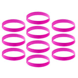 Max 10 Pieces/Pack Blank Silicone Wristbands Fashion Rubber Bracelet Rose Red