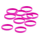 Max 10 Pieces/Pack Blank Silicone Wristbands Fashion Rubber Bracelet Rose Red