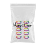 Max 10 Pieces/Pack Blank Silicone Wristbands Fashion Rubber Bracelet Rainbow