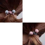 10Pieces Women Hair Band Rope Elastic Tie Ponytail Holder Pink Light Blue