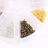 Max 800 Pieces Small Screw Eye Pins Hooks Eyelets Pegs Jewelry Findings 4x8mm