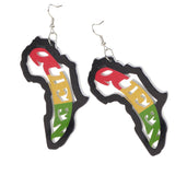 Maxbell Natural African Wooden Earring Personalized Cool Girl Jewelry Charm for Gift