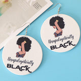 Maxbell 1 Pair Natural African Wooden Earring Handmade Personalized Style for Girls