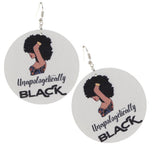 Maxbell 1 Pair Natural African Wooden Earring Handmade Personalized Style for Girls