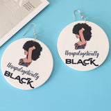 Maxbell 1 Pair Natural African Wooden Earring Handmade Personalized Style for Girls