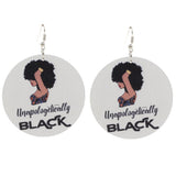 Maxbell 1 Pair Natural African Wooden Earring Handmade Personalized Style for Girls