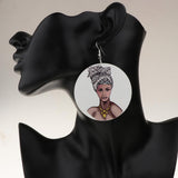 Maxbell Fashion African Personalized Style Wooden Earrings for Woman Girl Lady Gift