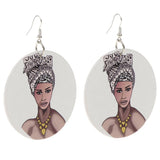 Maxbell Fashion African Personalized Style Wooden Earrings for Woman Girl Lady Gift