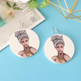 Maxbell Fashion African Personalized Style Wooden Earrings for Woman Girl Lady Gift