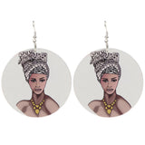 Maxbell Fashion African Personalized Style Wooden Earrings for Woman Girl Lady Gift