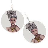 Maxbell Fashion African Personalized Style Wooden Earrings for Woman Girl Lady Gift