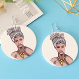 Maxbell Fashion African Personalized Style Wooden Earrings for Woman Girl Lady Gift