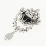 Maxbell Beauty Profile Brooch Pin Inlay Crystal Badge Enamel Alloy Charm  Silver