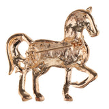 Maxbell Retro Crystal Horse Corsage Brooches Animal Pin for Women Dress Accessories