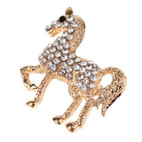 Maxbell Retro Crystal Horse Corsage Brooches Animal Pin for Women Dress Accessories