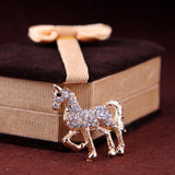 Maxbell Retro Crystal Horse Corsage Brooches Animal Pin for Women Dress Accessories