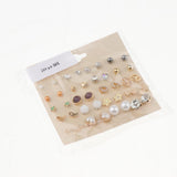 Max Korean Fashion 20pcs Stud Earrings Beads Artificial Pearl Flower Heart Shape