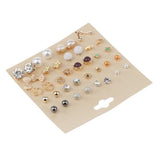 Max Korean Fashion 20pcs Stud Earrings Beads Artificial Pearl Flower Heart Shape