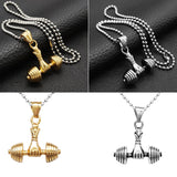 Max Men Sport Gym Fitness Weightlifting Necklace Pendant Stainless Steel  Silver