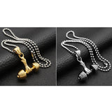 Max Men Sport Gym Fitness Weightlifting Necklace Pendant Stainless Steel  Silver