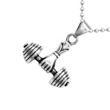 Max Men Sport Gym Fitness Weightlifting Necklace Pendant Stainless Steel  Silver
