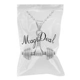 Max Men Sport Gym Fitness Weightlifting Necklace Pendant Stainless Steel  Silver