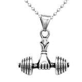 Max Men Sport Gym Fitness Weightlifting Necklace Pendant Stainless Steel  Silver