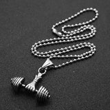 Max Men Sport Gym Fitness Weightlifting Necklace Pendant Stainless Steel  Silver