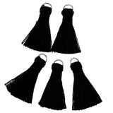 Maxbell 5pcs Handmade Mini Tassels For Jewelry Making DIY Craft Supplies Black