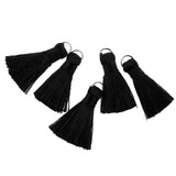 Maxbell 5pcs Handmade Mini Tassels For Jewelry Making DIY Craft Supplies Black