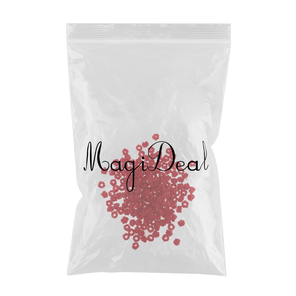 Maxbell Rope Button Bead Necklace Bracelet Loose Beads for Jewelry Making Red