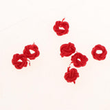 Maxbell Rope Button Bead Necklace Bracelet Loose Beads for Jewelry Making Red