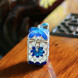 Maxbell Aromatherapy Copper Locket Essential Oil Aroma Perfume Pendant Rectangle