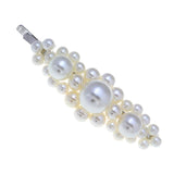 Maxbell 1 Piece Simulated Pearl Snap Hair Clips Barrettes Toddler Teens Hairpin A Silver
