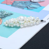 Maxbell 1 Piece Simulated Pearl Snap Hair Clips Barrettes Toddler Teens Hairpin A Silver