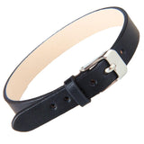 Maxbell Fashion Cow Leather Wristband Cuff Bracelet Bangle Charm Women Jewelry Black