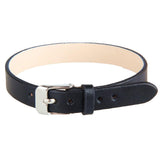 Maxbell Fashion Cow Leather Wristband Cuff Bracelet Bangle Charm Women Jewelry Black