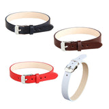 Maxbell Fashion Cow Leather Wristband Cuff Bracelet Bangle Charm Women Jewelry Black