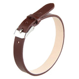 Maxbell Fashion Cow Leather Wristband Cuff Bracelet Bangle Charm Women Jewelry Brown