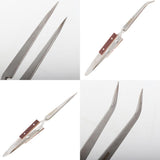 Max Stainless Steel Soldering Bouncing Self Clip Welding Fixed Tweezer Curved